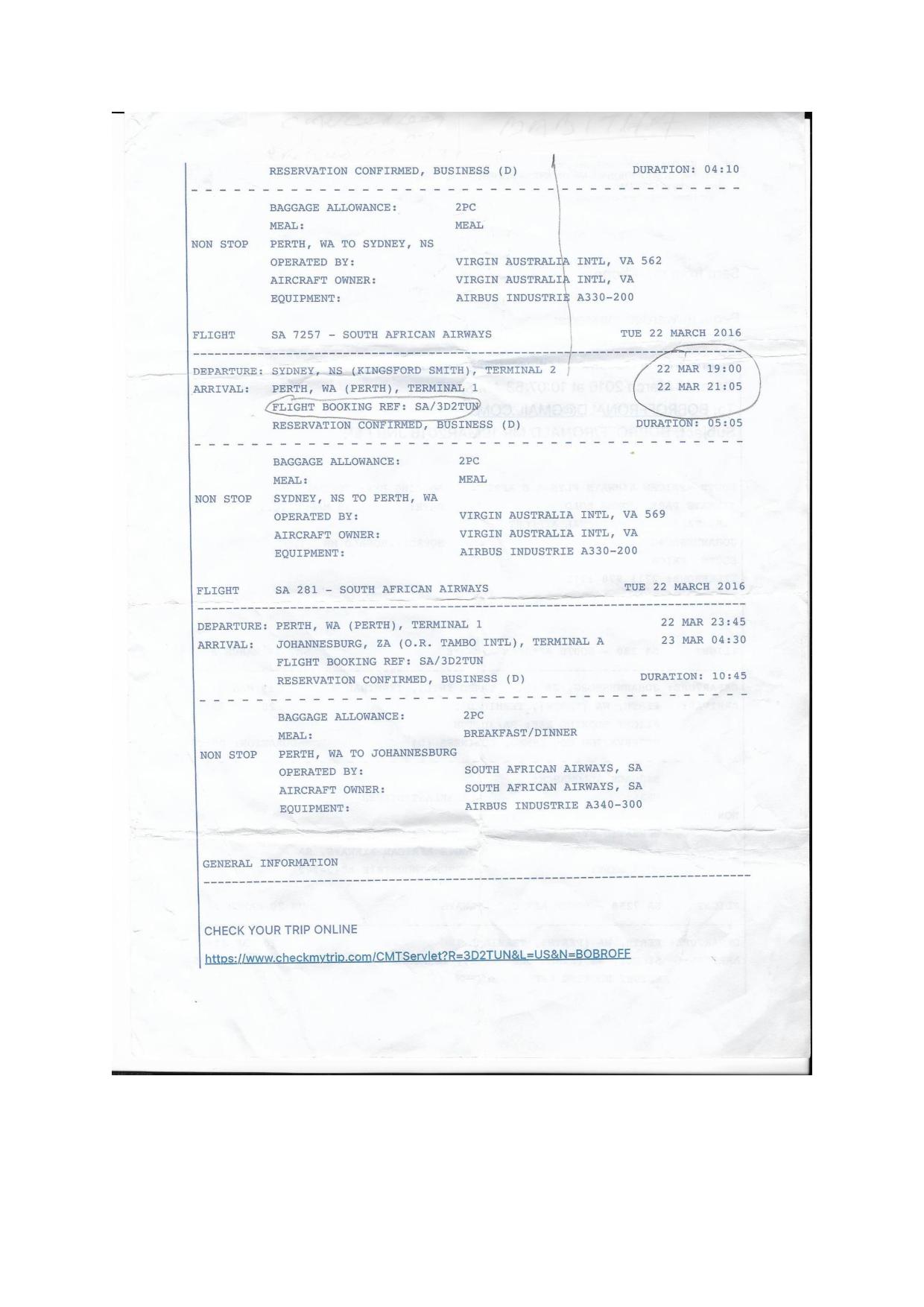 Annexure 16 RB Plane ticket page 001